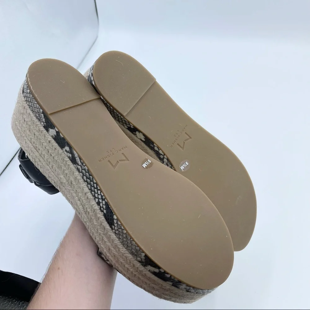 Marc Fisher LTD Gigli Platform Espadrille Leather Sandal